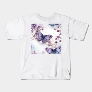 Butterflies Watercolor 13 - Purple Emperor Kids T-Shirt